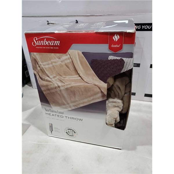 Sunbeam Northern Luxe Heated Throw w/ remote