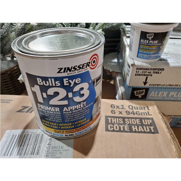 Zinsser Bulls Eye 123 Primer - White 6x1Qt