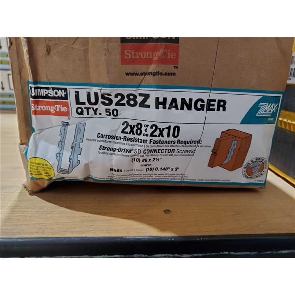 Simpson Strong Tie LUS28Z Hanger 2X8 or 2X10 - 50 Count