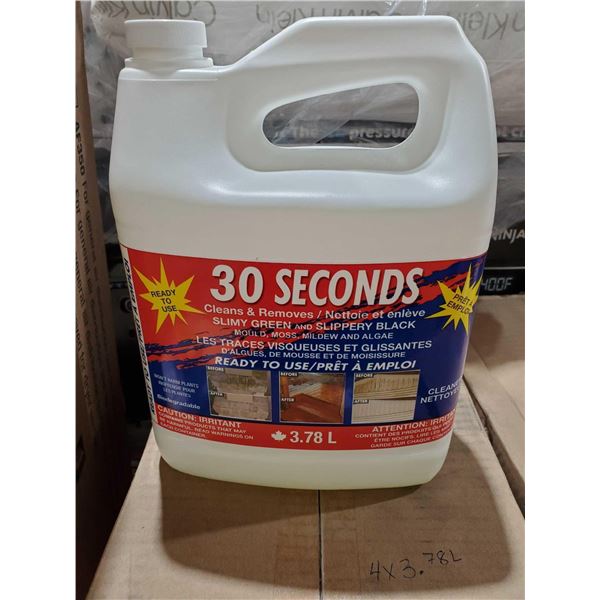30 Seconds Cleans & removes slimy green & slippery black mould, moss, mildew & algae Cleaner 4 x 3.7