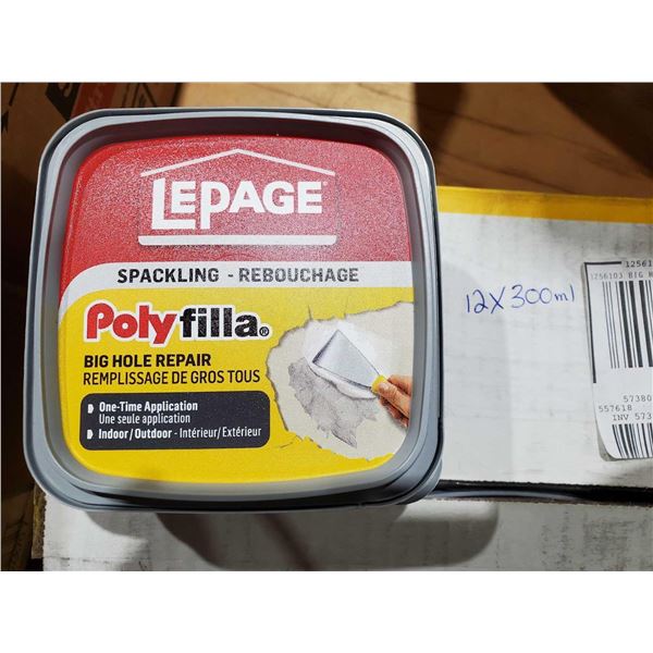 Lepage PollyFilla Big Hole Repair Spackling 12x300ml