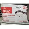 Image 1 : NEW Project Source Flushmount Ceiling Fixtures 2 Count - Box Damage, Item unaffected