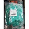 Image 2 : Green Flocked Nitrile Long Gloves - Medium - 12 Pair