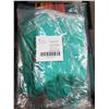 Image 2 : Green Flocked Nitrile Long Gloves - Medium - 12 Pair