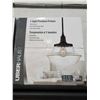 Image 1 : UberHaus 1 Light Pendant Fixture Oil rubbed bronze finish w/ clear glass shade