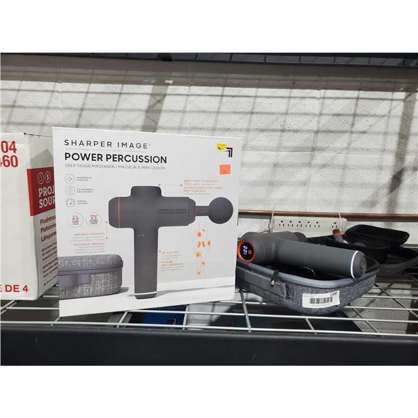 Sharper Image Multi Head Power Percussion Deep Tissue Massager with Storage Case