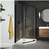 Image 5 : Techno Design 38" Shower Door - Clear Glass & Matte Black Finish - MAY NOT BE EXACTLY AS SHOWN IN PH