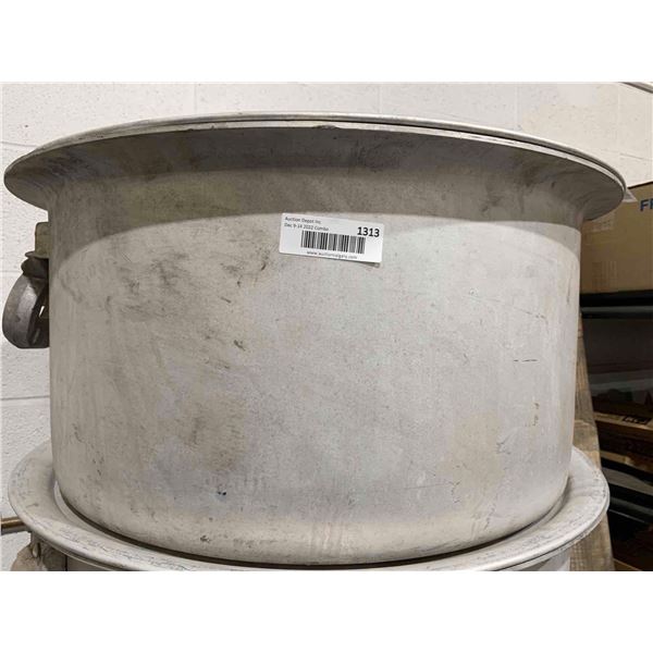 Waqas Shahid Large Metal Cooking Pot with Lid 22D x 12"T