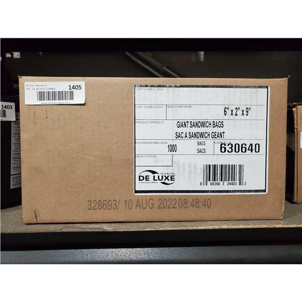 De Luxe Giant Waxed Sandwich Bag 1000 Count