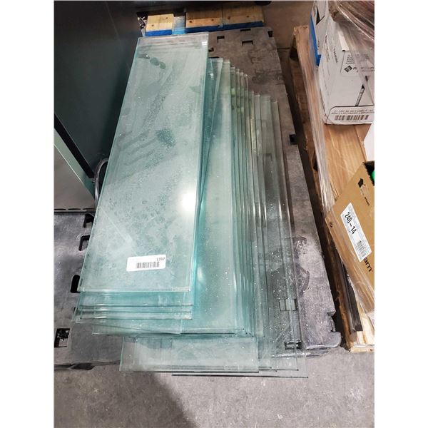 Lot of Assorted Tempered Glass Shelves