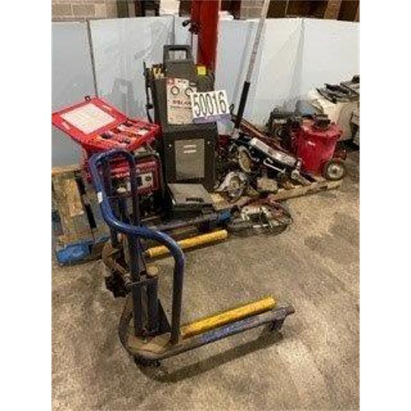 TOOLBOXES, TOOL SOCKET SETS, CIRCULAR SAW, STROBE LIGHT, PORTABLE GENERATOR, AIR JACK, WHEEL DOLLY, 