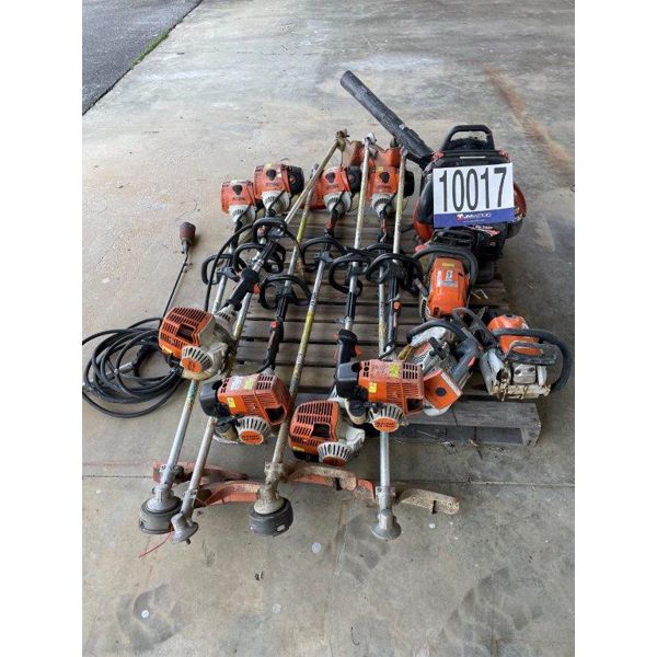 GRASS TRIMMERS, CHAIN SAWS, BACKPACK BLOWER