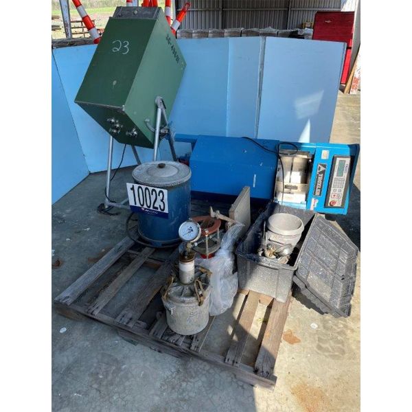 MELTING POT, SPECIMEN EXTRACTOR, SPECIMEN EXTRACTOR, AIR ETRAINMENT METERS, LABORATORY SIFTER