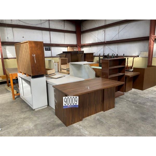 BOOKCASES, DESKS, TABLES