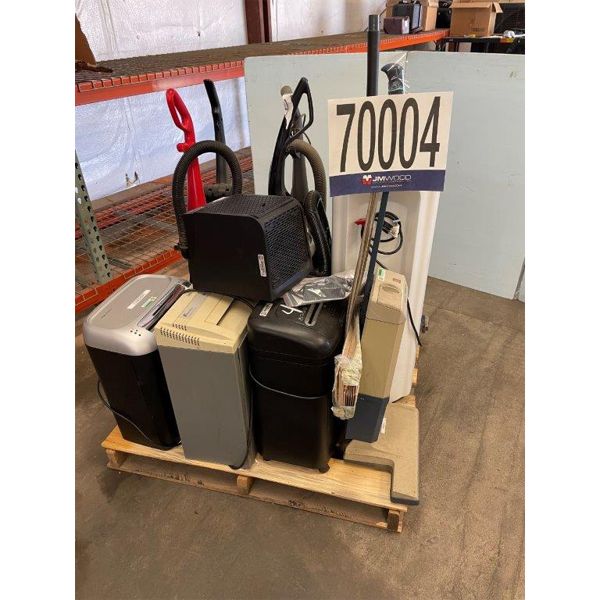 VACUUMS, AIR CLEANER, SHREDDERS, FUEL DISPENSER FILTERS, TOLIET SEAT COVERS, BULBS
