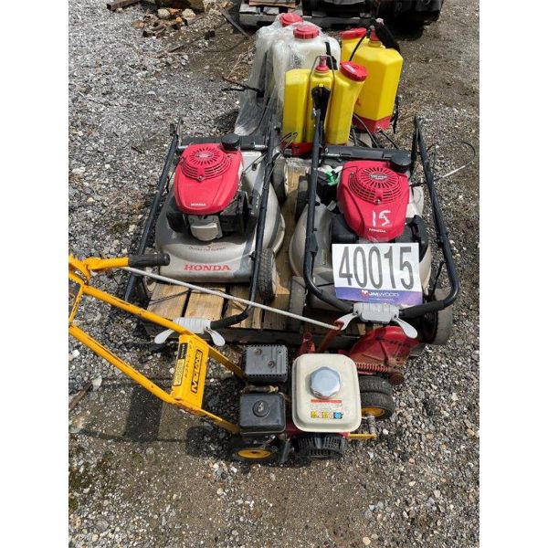 GRASS TRIMMERS, CHAIN SAWS, LAWN MOWERS, BACKPACK SPRAYERS