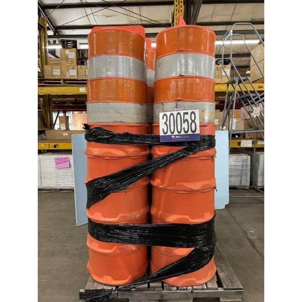 REFLECTIVE BARRELS AND TAPE, RUBBER MATS, RUBBER HOSE SIGN BRACK