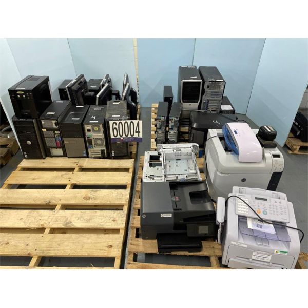 CPUs, MONITORS, PRINTERS, FAX MACHINE, UPS