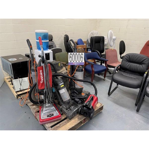 MISC OFFICE CHAIRS, VACUUMS, MICROWAVE