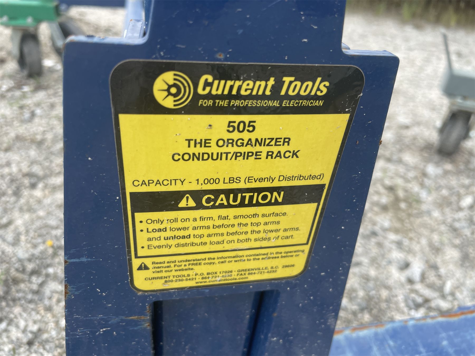 CURRENT TOOLS 505 CONDUIT & PIPE RACK - J.M. Wood Auction Company, Inc.