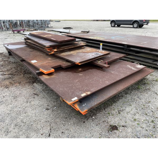 (4) 8' x 20' x 1' STEEL PLATE & CUT SHEETS