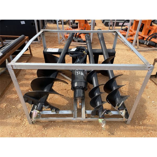 HYDRAULIC AUGER W/ 3 BITS 8", 12" & 18", fits skid steer loader (B-5)
