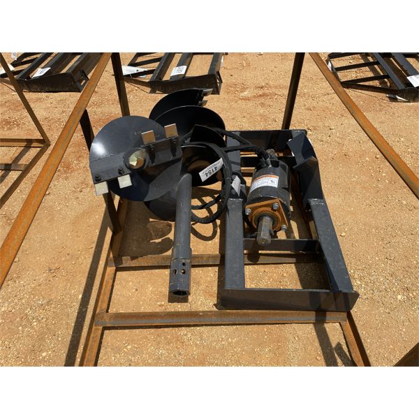 HYDRAULIC AUGER W/2 BITS, 12" & 18" BITS, fits skid steer loader (B5)