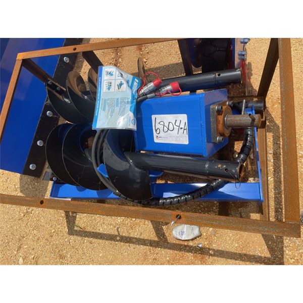 HEAVY DUTY AUGER, ECAG, 3 AUGER BITS, 6", 12", 14", fits skid steer loader (B5)