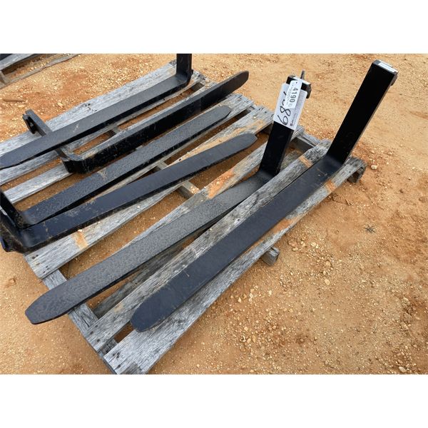 1 PAIR FORKLIFT TINES, 48" (B5)
