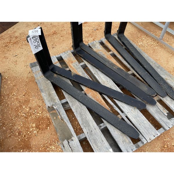 1 PAIR FORKLIFT TINES, 48" (B5)