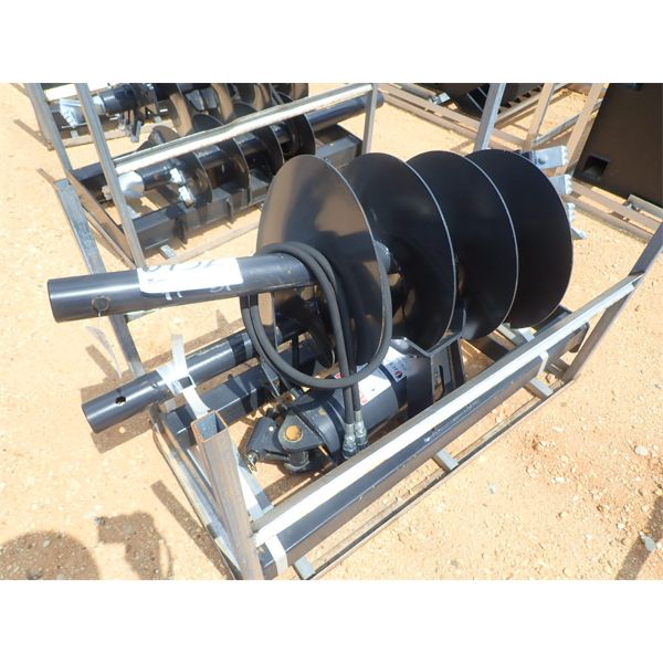 JCT HYDRAULIC AUGER w/ 16"BIT  & 12" BIT, fits skid steer loader (B-5)