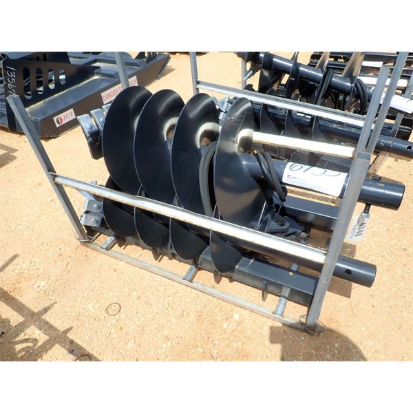 JCT HYDRAULIC AUGER w/ 16"BIT  & 12" BIT, fits skid steer loader (B-5)
