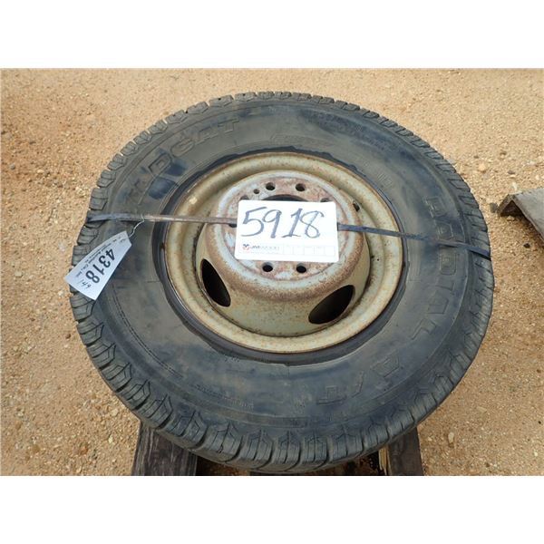 WILDCAT TIRES, LT235/85R16, 2 TIRES & RIMS (A-7)