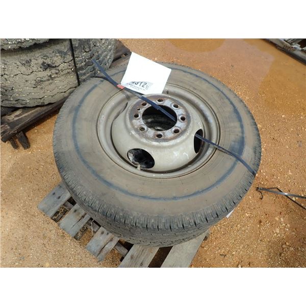 TOYO TIRES, LT215/85R16, 2 TIRES & RIMS (A-7)