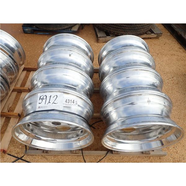 (8) ACCURIDE ALUM RIMS, 22.5 (A-7)