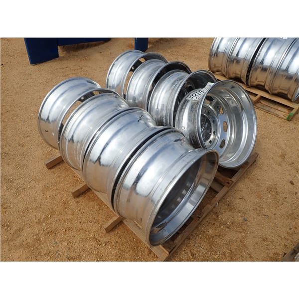 (8) ACCURIDE ALUM RIMS, 22.5 (A-7)