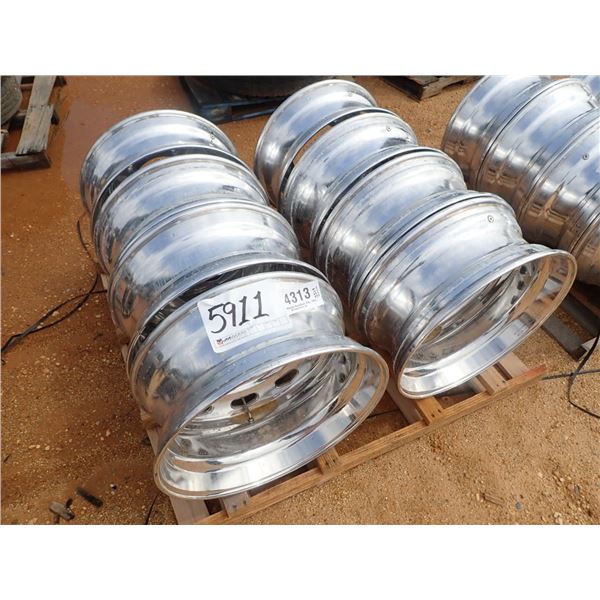 (8) ACCURIDE ALUM RIMS, 22.5 (A-7)