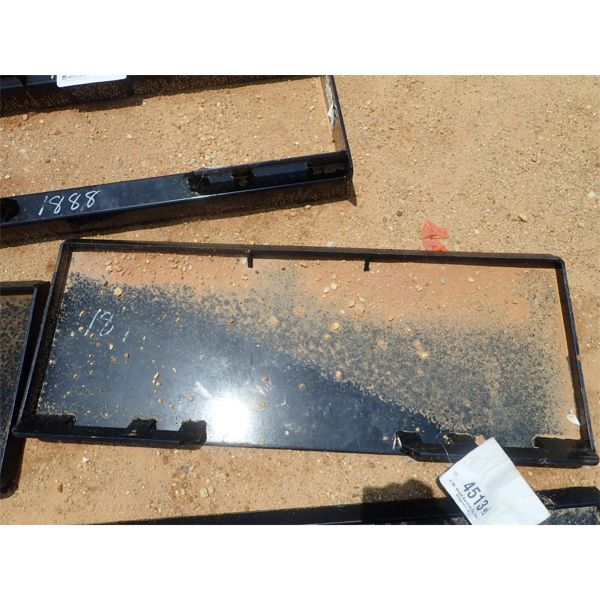 QUICK ATTACH WELD ON PLATE, fits skid steer loader (B-5)