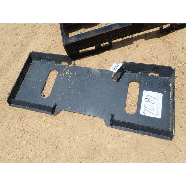 WELD ON ATTCH PLATE, fits skid steer loader (B--5)