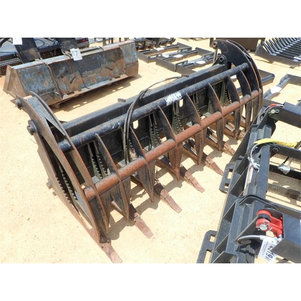 GRAPPLE ROOT RAKE, 84"W, fits skid steer loader (B5)