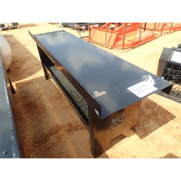 25" X 90" METAL TABLE W/BOTTOM SHELVE (B-8)