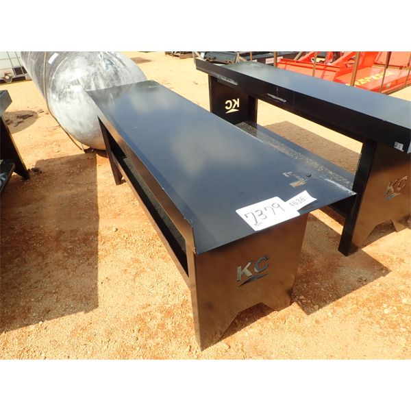 25" X 90" METAL TABLE W/BOTTOM SHELVE (B-8)