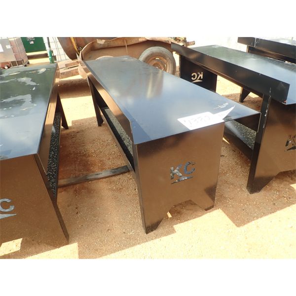 25" X 90" METAL TABLE W/BOTTOM SHELVE (B-8)