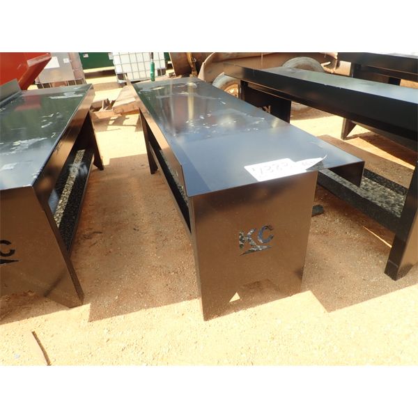 25" X 90" METAL TABLE W/BOTTOM SHELVE (B-8)