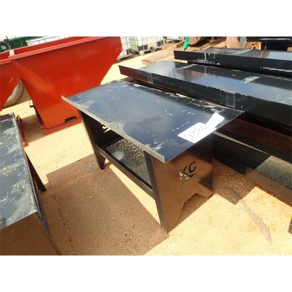 25"X 60" METAL TABLE W/BOTTOM SHELVE (B-8)