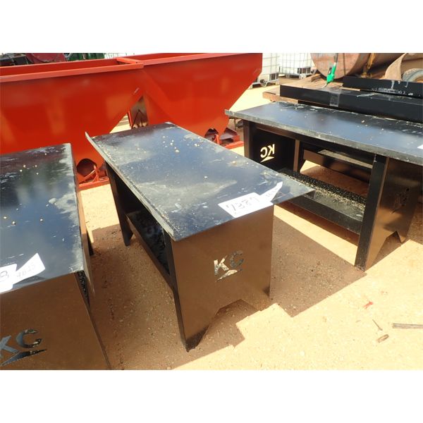 25"X 60" METAL TABLE W/BOTTOM SHELVE (B-8)