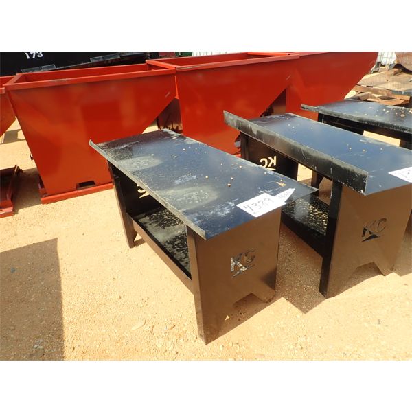 25"X 60" METAL TABLE W/BOTTOM SHELVE (B-8)