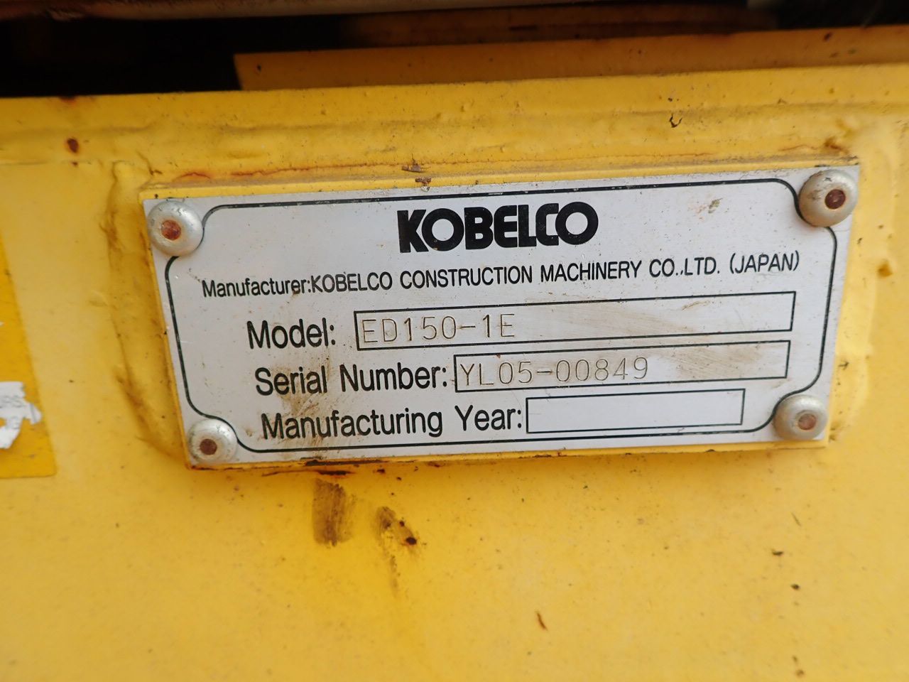 KOBELCO ED150-1E BLADE RUNNER Excavator - J.M. Wood Auction Company, Inc.