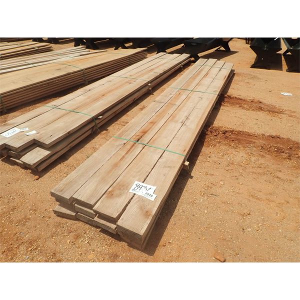 (12) 2X8 OAK BOARDS, 16' LENGTH