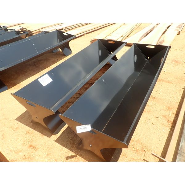 (2) EACH STEEL FEED TROUGHS, 90" LENGTH